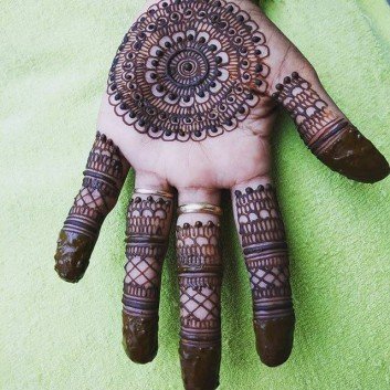 palm mehndi designs simple