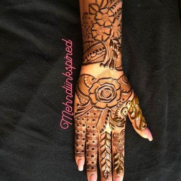 full back hand mehndi designs