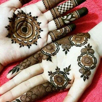 simple mehndi designs for front hands