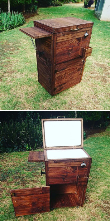 Pallet outdoor cooler ideas