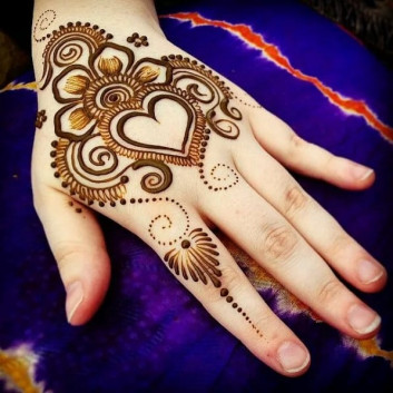 best Mehndi Art on Back Hand on new year