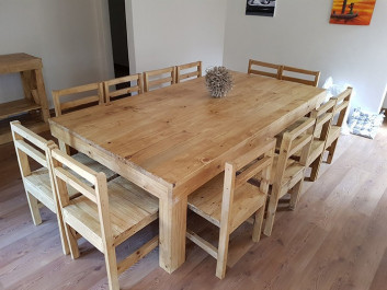 Pallet table ideas with chairs