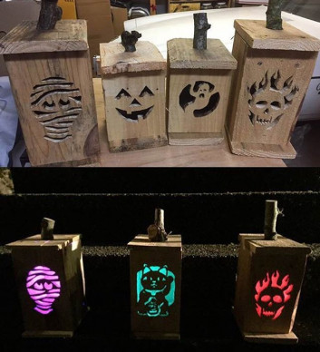 pallet glowing crafts