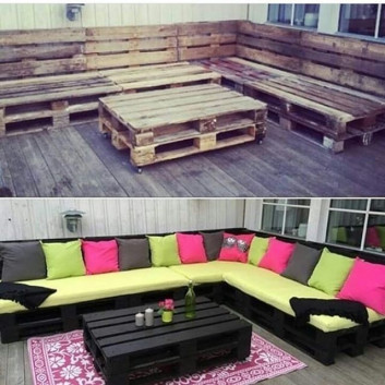 Pallet outdoor furniture