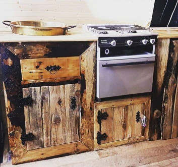 Pallet kitchen cabinet