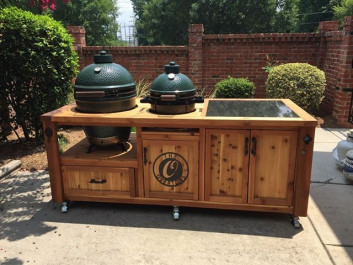 Pallet outdoor cooking table