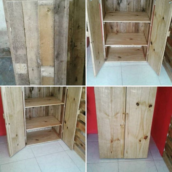 Pallet storage cabinet