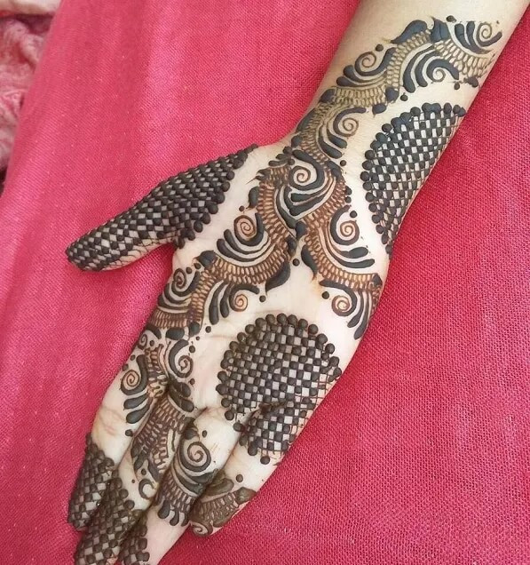 front hand mehndi design for girls