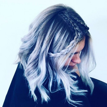 silver braided hairstyles