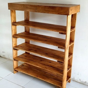 pallet side shoe table ideas