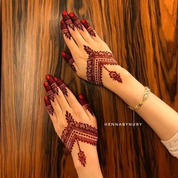 easy backhand henna design ideas