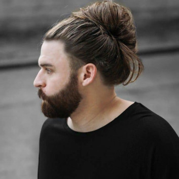 Twist In Bun Hairstyles For Men