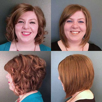 Tousled Medium-Length Bob Hairstyle for Round Faces