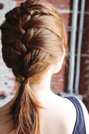 Sleep In French Braid Hairstyles For Medium hair 