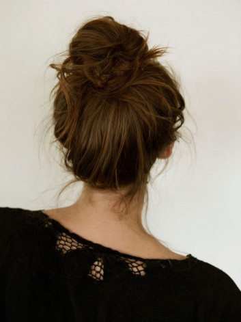 Messy Bun Hairstyles For Medium hair 