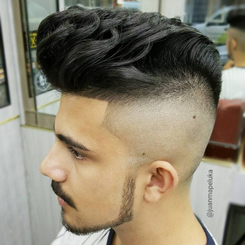 Pompadour Paired With High Fades Asian Hairstyles for Men