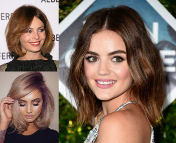 Tousled Medium-Length Bob Hairstyle for Round Faces