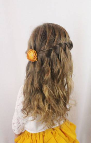 Faux Waterfall Hairstyles for Little Girls