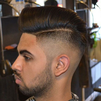 Pompadour Paired With High Fades Asian Hairstyles for Men