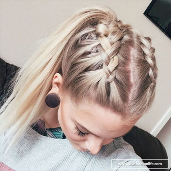 Sleep In French Braid Hairstyles For Medium hair 