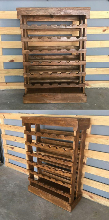 Pallet wine rack