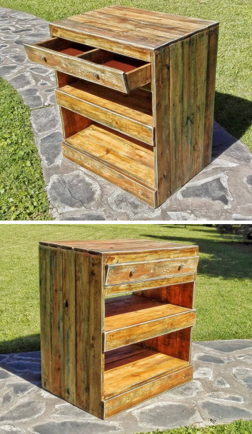 Pallet storage drawers