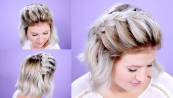 Braided Donut Hairstyles For Short Hair-Medium Length Hair