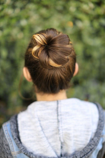 Flower Bun Girls Hairstyles That Are Seriously Cute