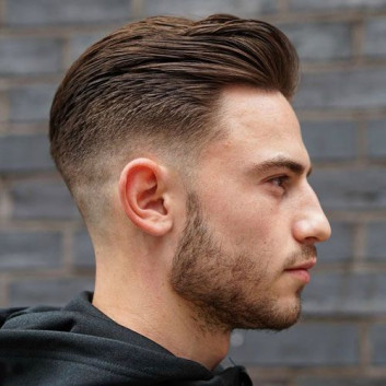 Taper Slick Back Asian Hairstyles for Men