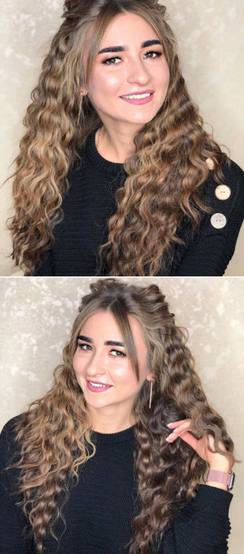 Long curly hairstyles