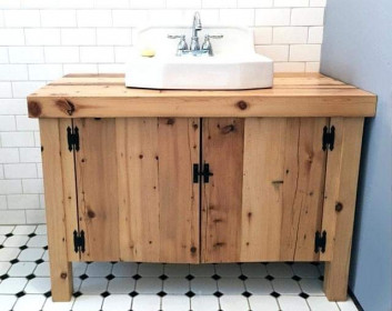 Pallet bathroom cabinet