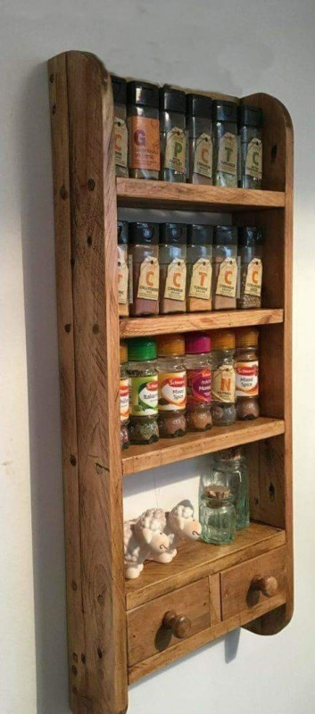 Pallet kitchen shelf