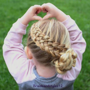 Braid Basket Hairstyles for Little Girls