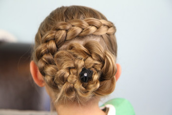 Rose Bun Hairstyles for Little Girls