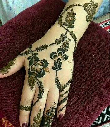 leaf backhand mehndi designs