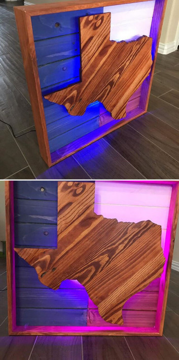 pallet glowing decor