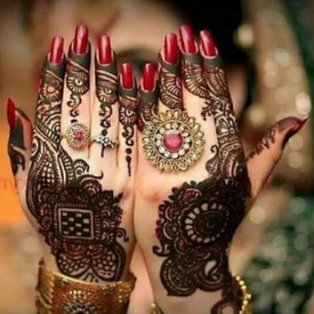 Shimmer Henna Designs for bridal