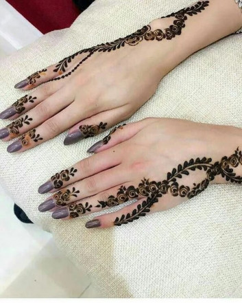 backhand side mehndi design ideas