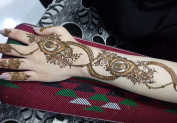 backhand with arms mehndi designs