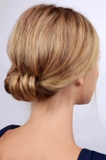 Ear Buns Hairstyles For Medium hair 