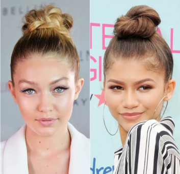 Top Knot Bun Hairstyles For Short Hair-Medium Length Hair