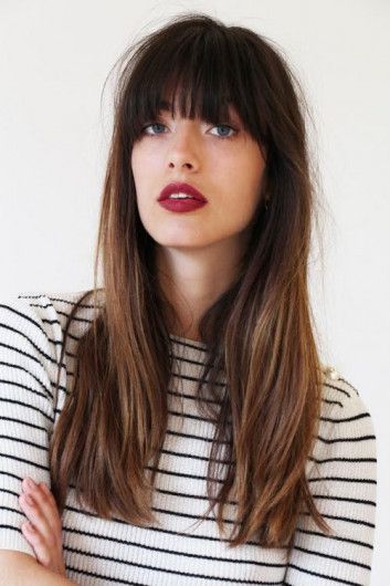 Straight Hairstyles with Bangs in 2018