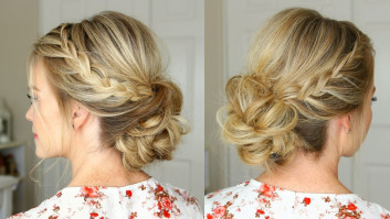 Half Crown Lace Braid-Bun Girls Hairstyles That Are Seriously Cute