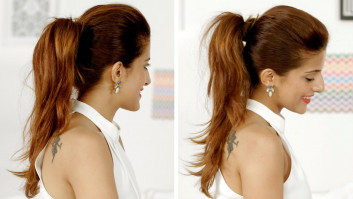 Puffy Half Pony Hairstyles For Medium hair 