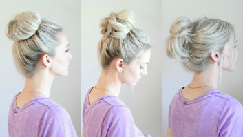 Messy Bun Hairstyles For Medium hair 