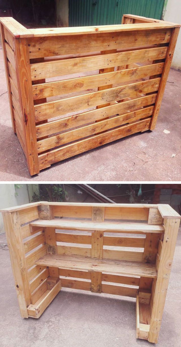 Pallet outdoor bar