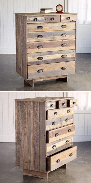 Pallet storage drawers