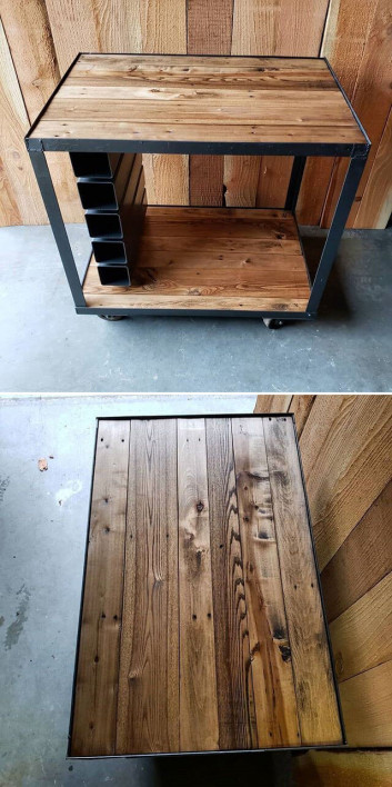 Pallet side table