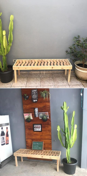 Pallet furniture desk