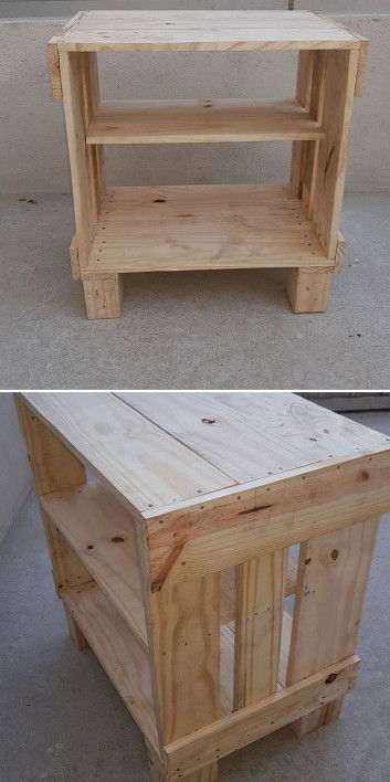 Pallet night stand table